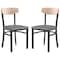 Flash Furniture Gray Vinyl Dining Chairs - Natural Wood Backs, PK 2 2-XU-DG6V5GYV-NAT-GG - alternate 7